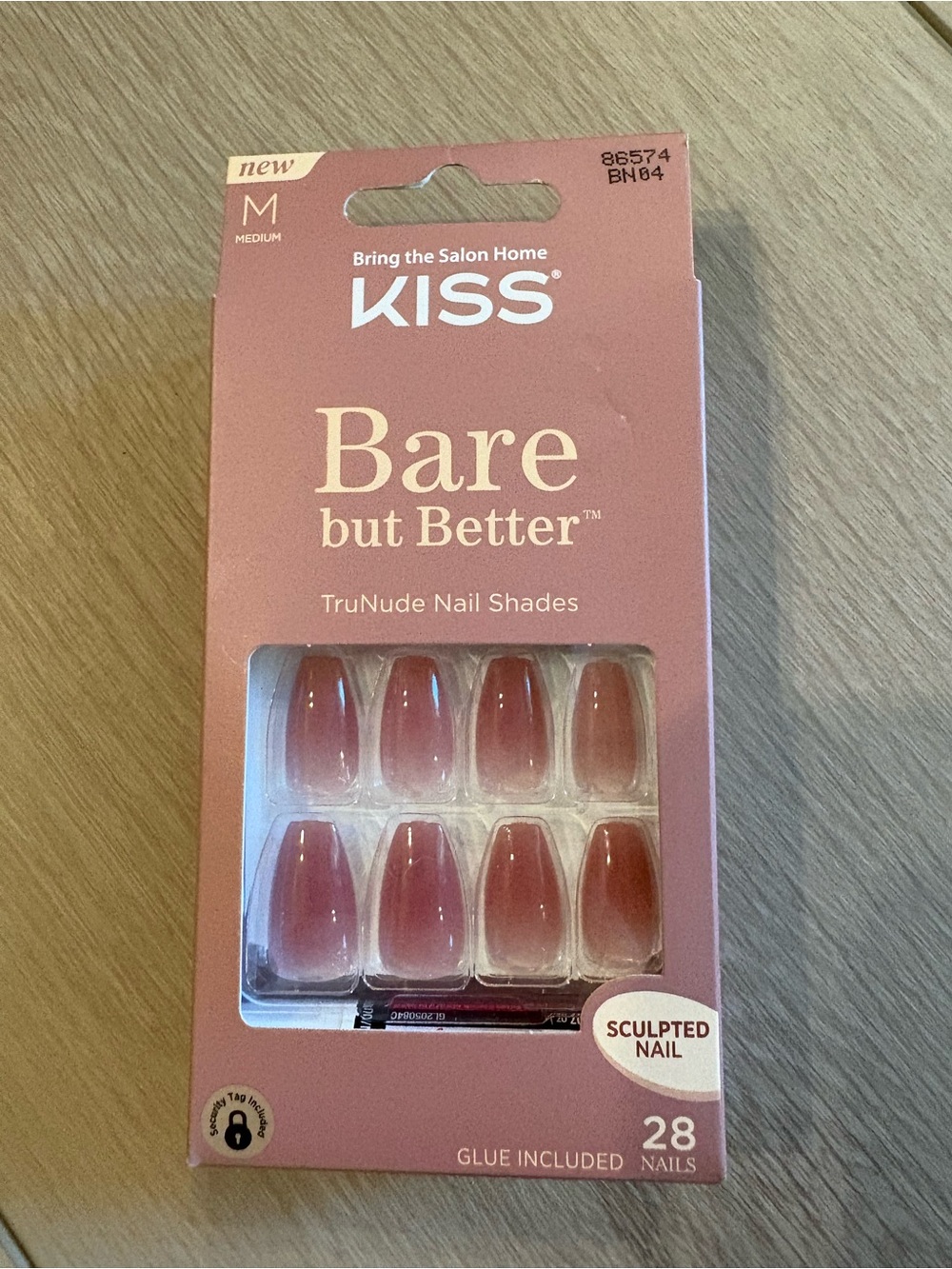 KISS Bare but Better TruNude Sculpted Nails - Dusty Rose Pink